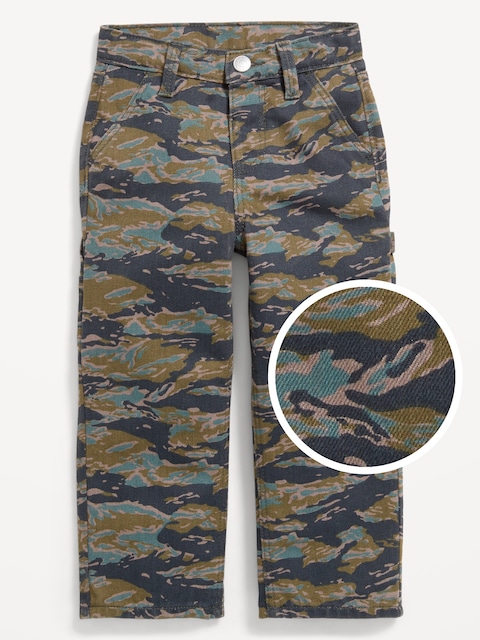Printed Baggy Carpenter Jeans for Toddler Boys - Digital Camo