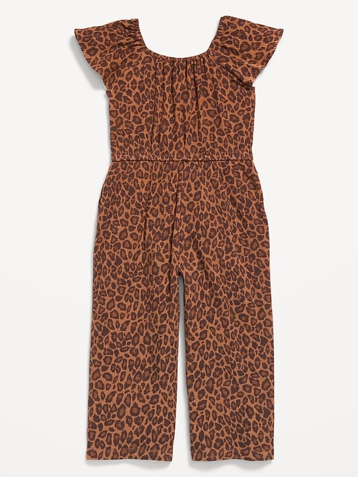 Image number 2 showing, Flutter-Sleeve Ribbed Jumpsuit for Toddler Girls