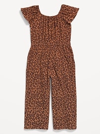Image number 2 showing, Flutter-Sleeve Ribbed Jumpsuit for Toddler Girls
