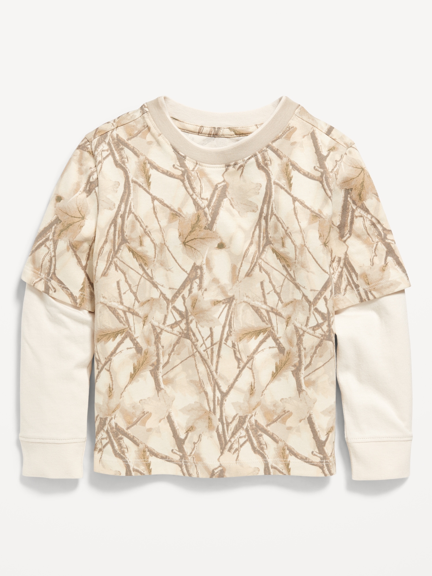 Oversized Long-Sleeve 2-In-1 T-Shirt for Toddler Boys