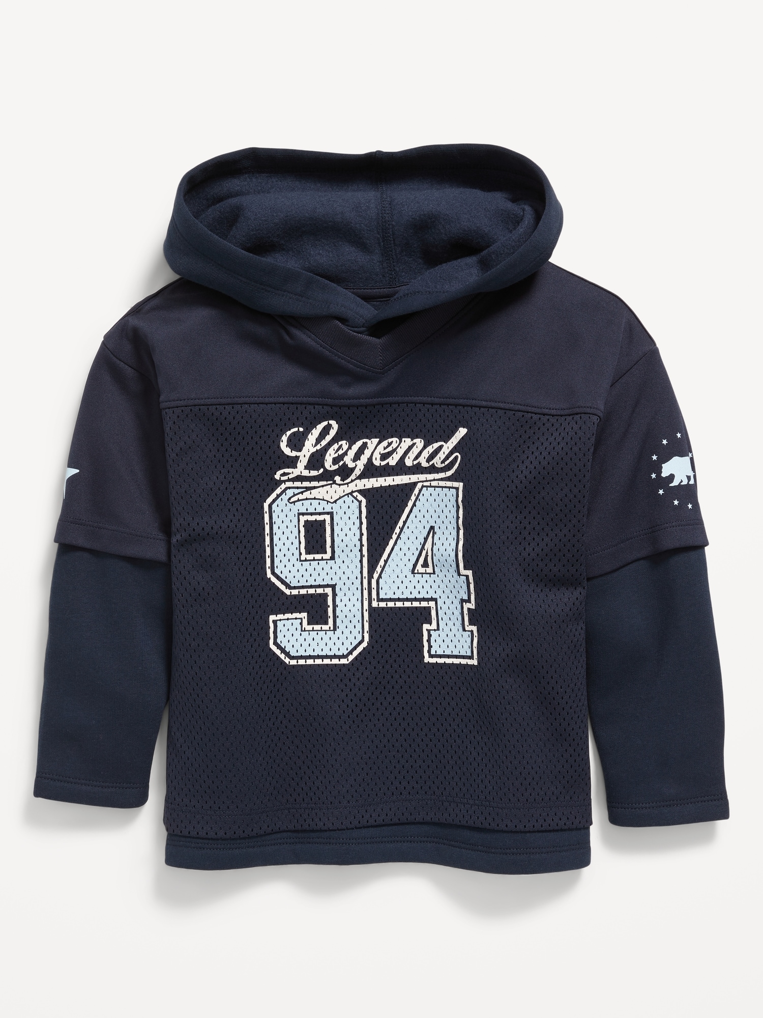 Oversized 2-In-1 Football Hoodie for Toddler Boys