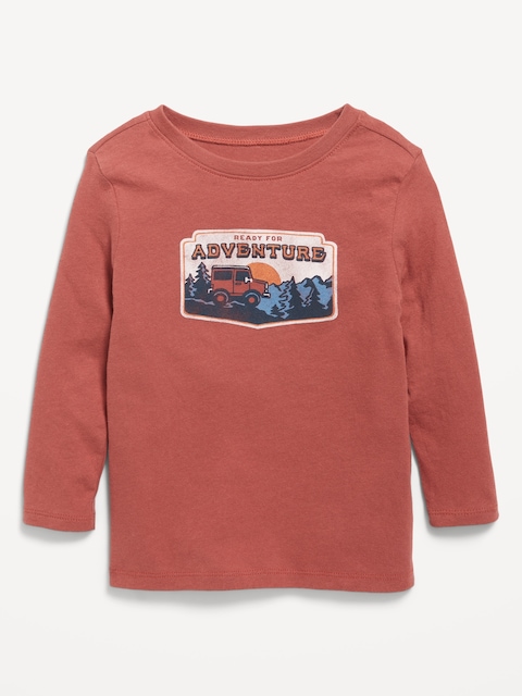 Long-Sleeve Unisex Graphic T-Shirt for Toddler - Cherry Birch