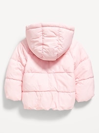 Image number 2 showing, Water-Resistant Embroidered Puffer Jacket for Toddler Girls
