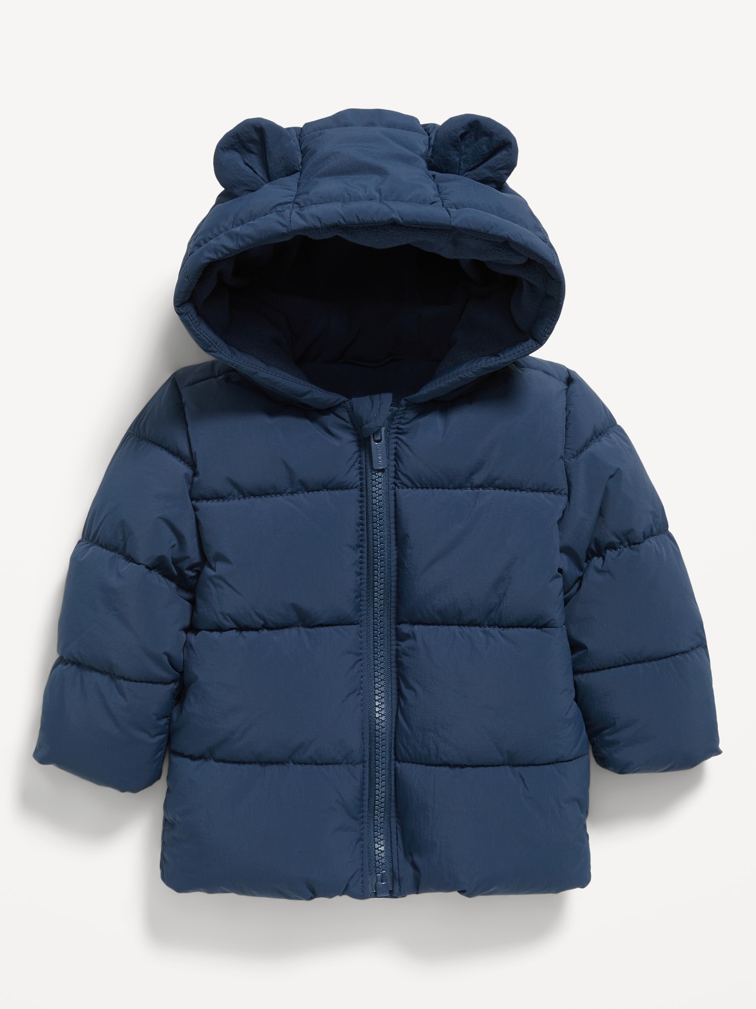 Water-Resistant Hooded Critter Puffer Jacket for Baby
