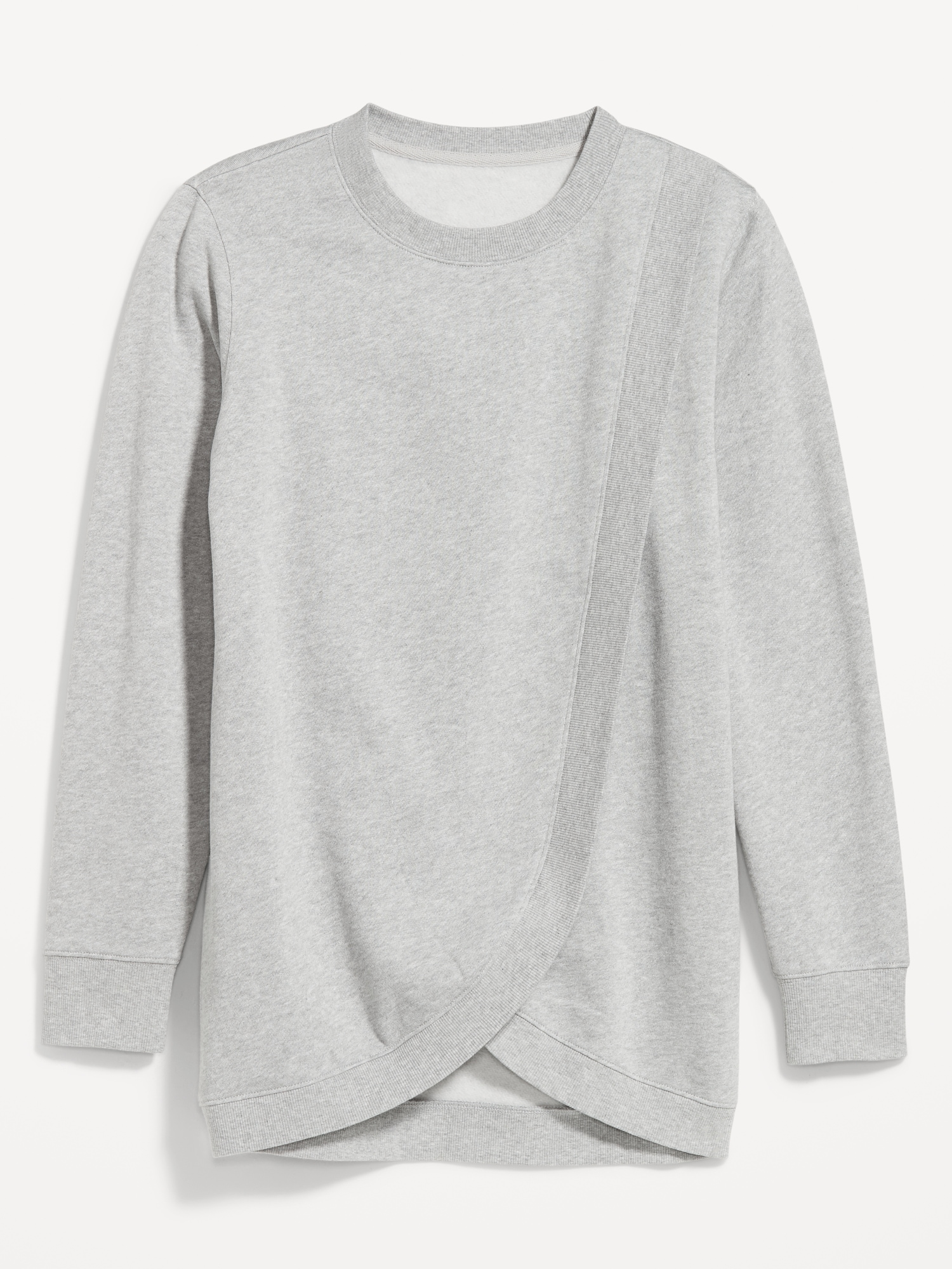Maternity SoComfy Crossover Nursing Tunic Sweatshirt
