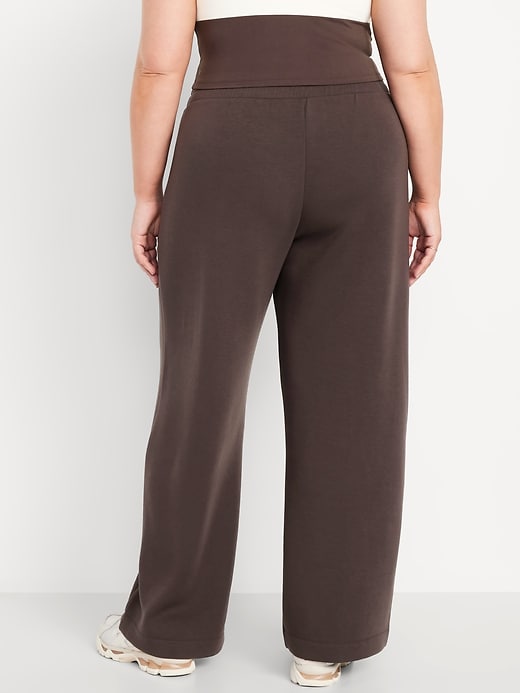 Image number 8 showing, High-Waisted Bounce Fleece Wide-Leg Sweatpants