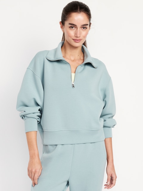 Bounce Fleece Half-Zip Pullover Sweatshirt - Foggy Dew