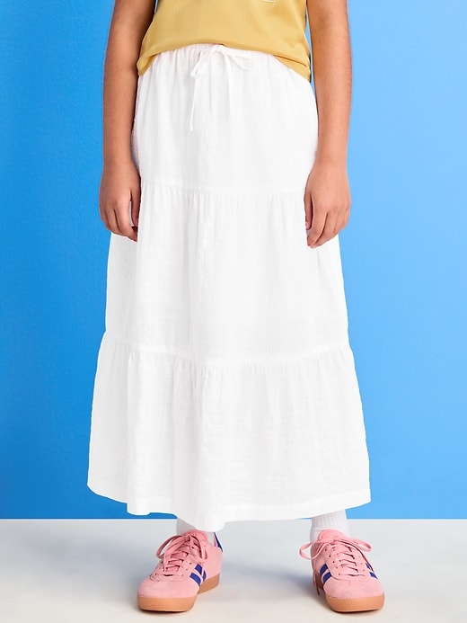 Image number 3 showing, Tiered Swing Midi Skirt for Girls