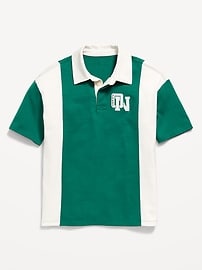 Image number 1 showing, Color-Block Logo-Graphic Polo Shirt for Boys