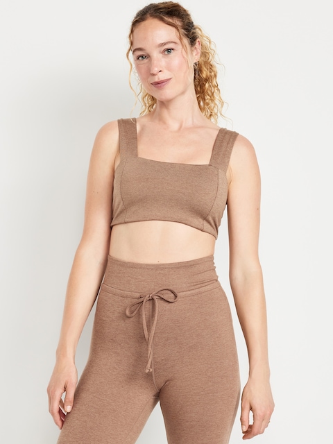 Light Support CloudComfy Bandeau Sports Bra - Driftwood