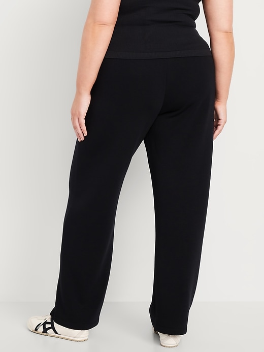 Image number 8 showing, High-Waisted Bounce Fleece Trouser Sweatpants