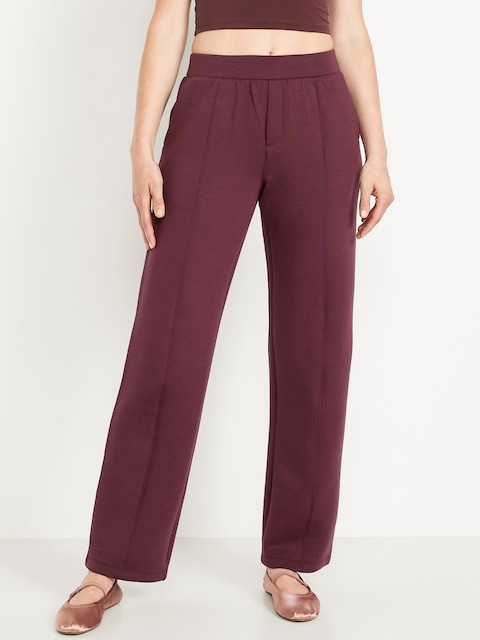 High-Waisted Bounce Fleece Trouser Sweatpants - Dark Sepia