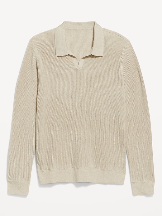 Image number 4 showing, Long-Sleeve Sweater-Knit Polo