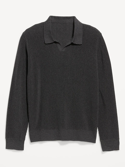 Image number 4 showing, Long-Sleeve Sweater-Knit Polo