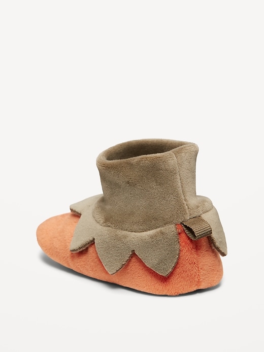 Image number 3 showing, Velour Pumpkin Slippers for Baby
