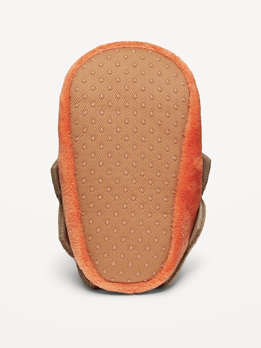 Image number 4 showing, Velour Pumpkin Slippers for Baby