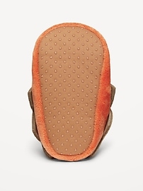 Image number 4 showing, Velour Pumpkin Slippers for Baby