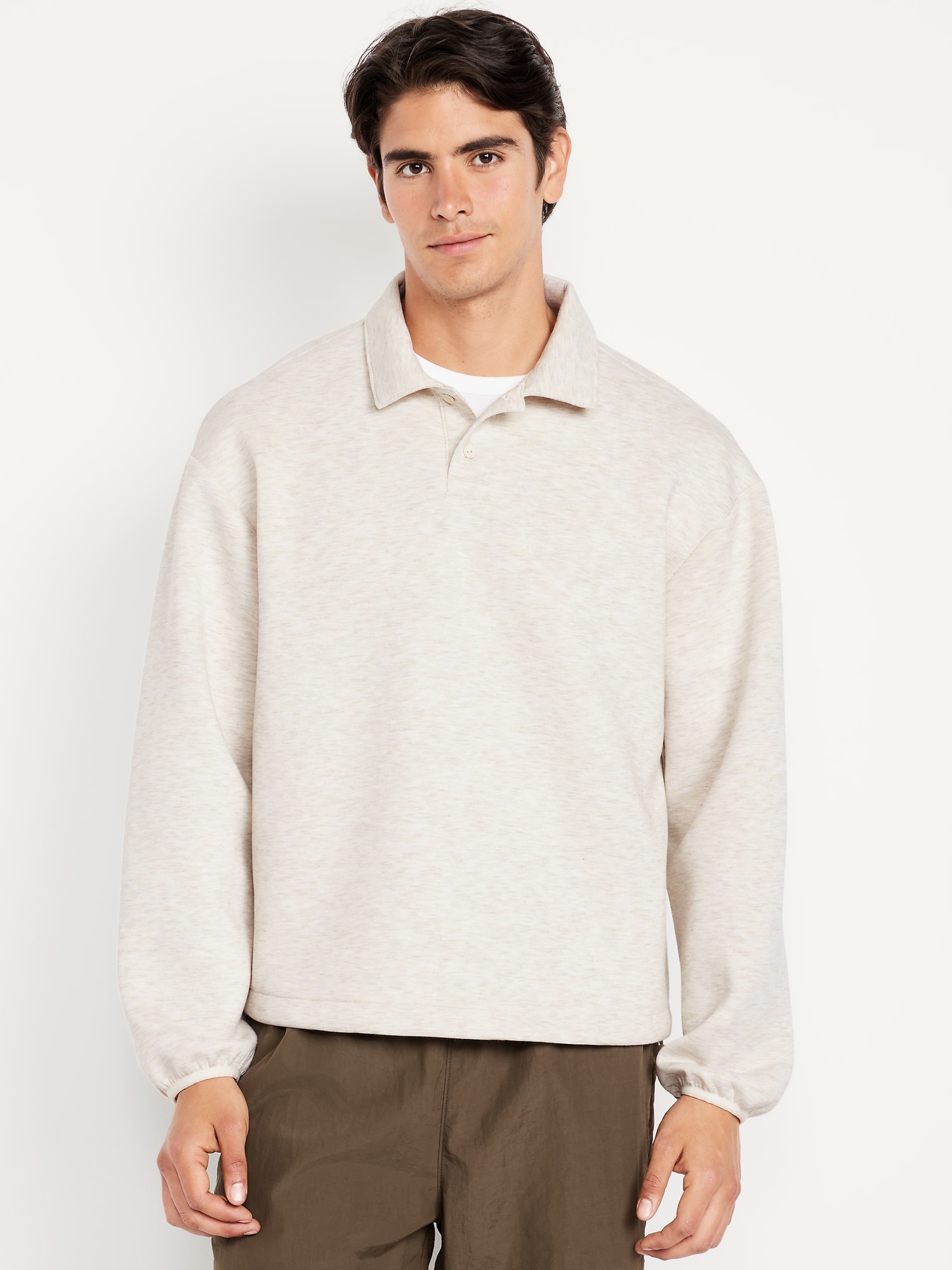 Bounce Fleece Oversized Polo Sweatshirt