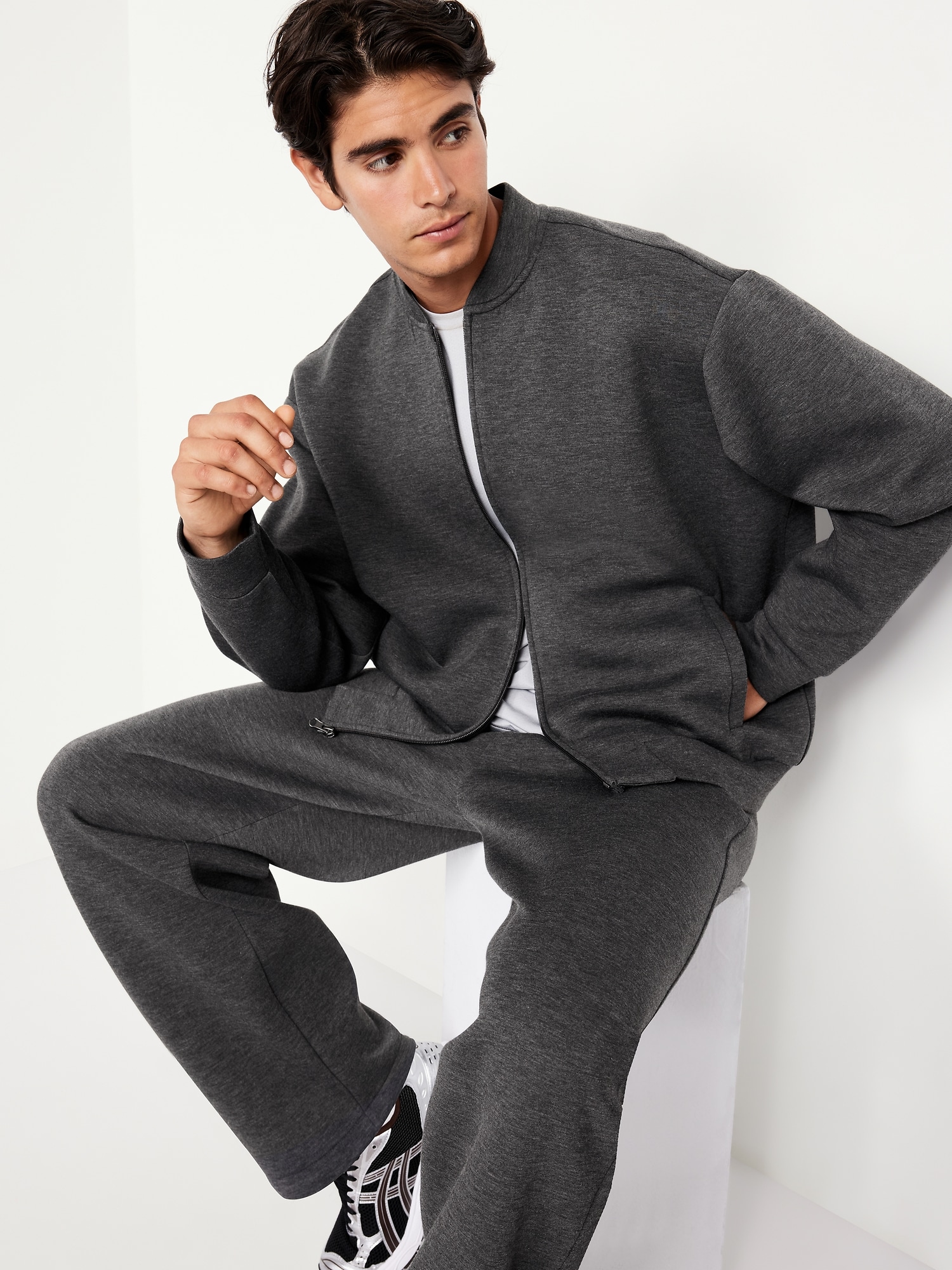 Bounce Fleece Oversized Bomber Jacket