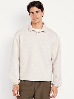 Bounce Fleece Oversized Polo Sweatshirt
