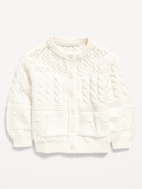 Chenille Cardigan Sweater for Toddler Girls - Creme De La Creme
