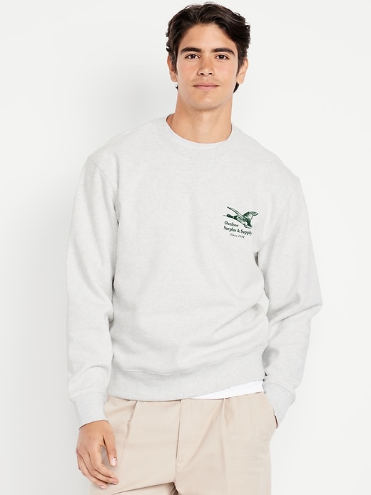 Image number 1 showing, Loose Graphic Rotation Crew-Neck Sweatshirt