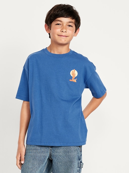Image number 1 showing, Oversized Short-Sleeve Graphic T-Shirt for Boys