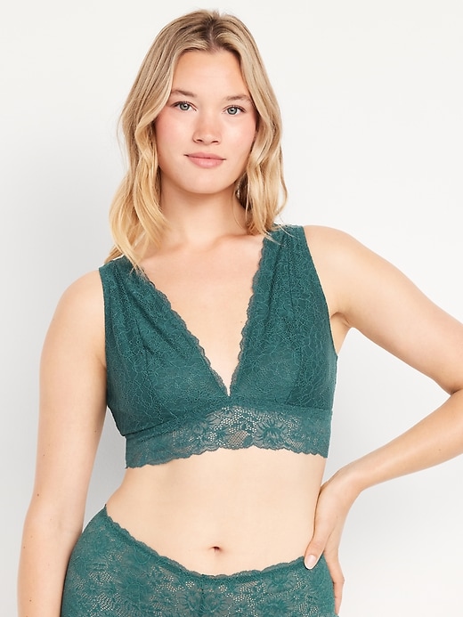 Image number 5 showing, V-Neck Lace Bralette