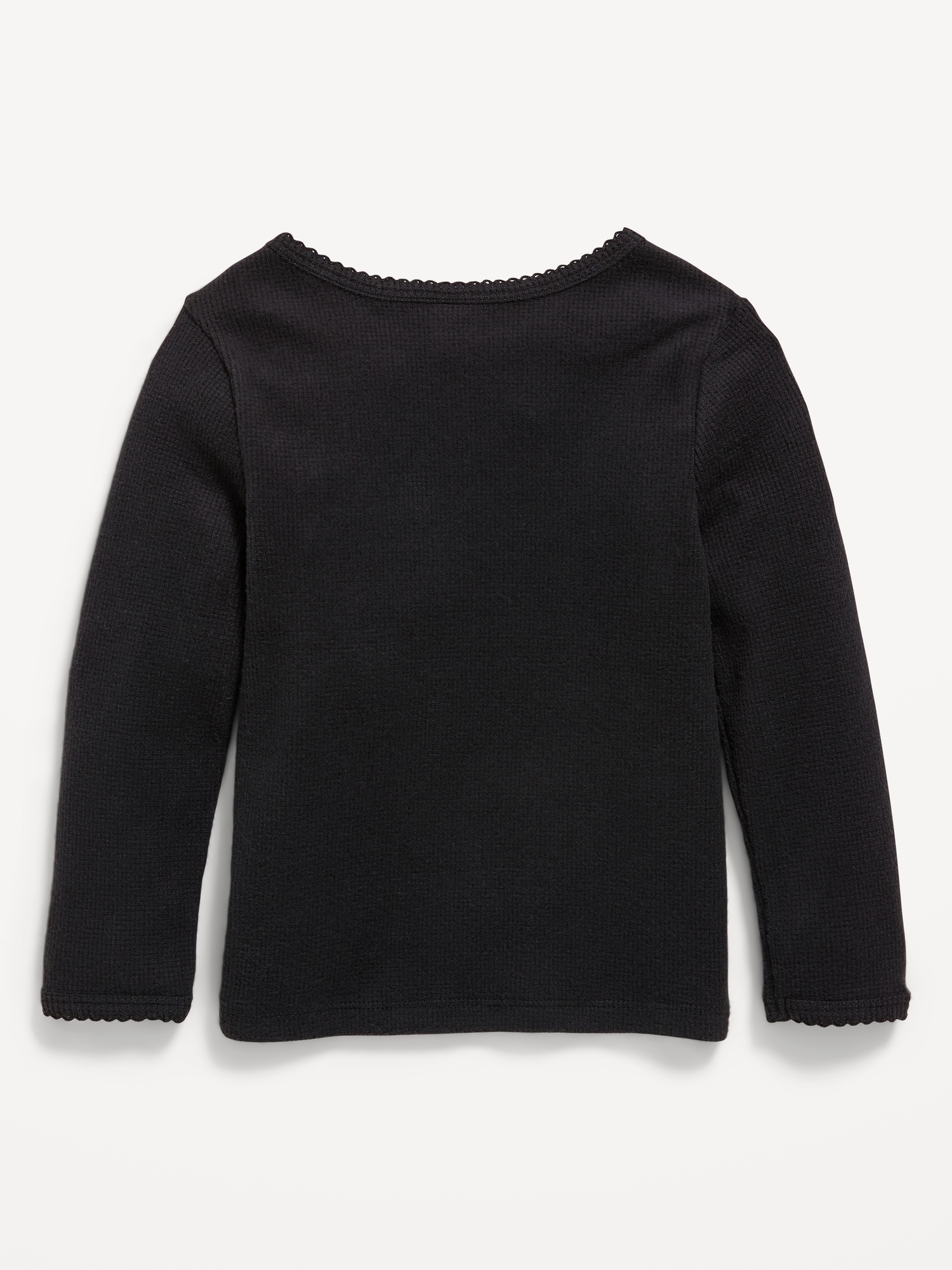 Long-Sleeve Pointelle-Knit T-Shirt for Toddler Girls