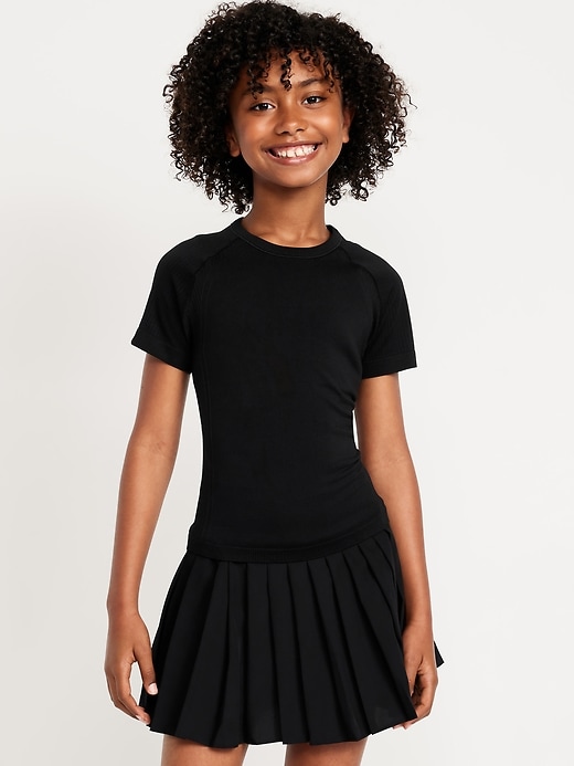 Image number 1 showing, Fitted Seamless Performance Top for Girls
