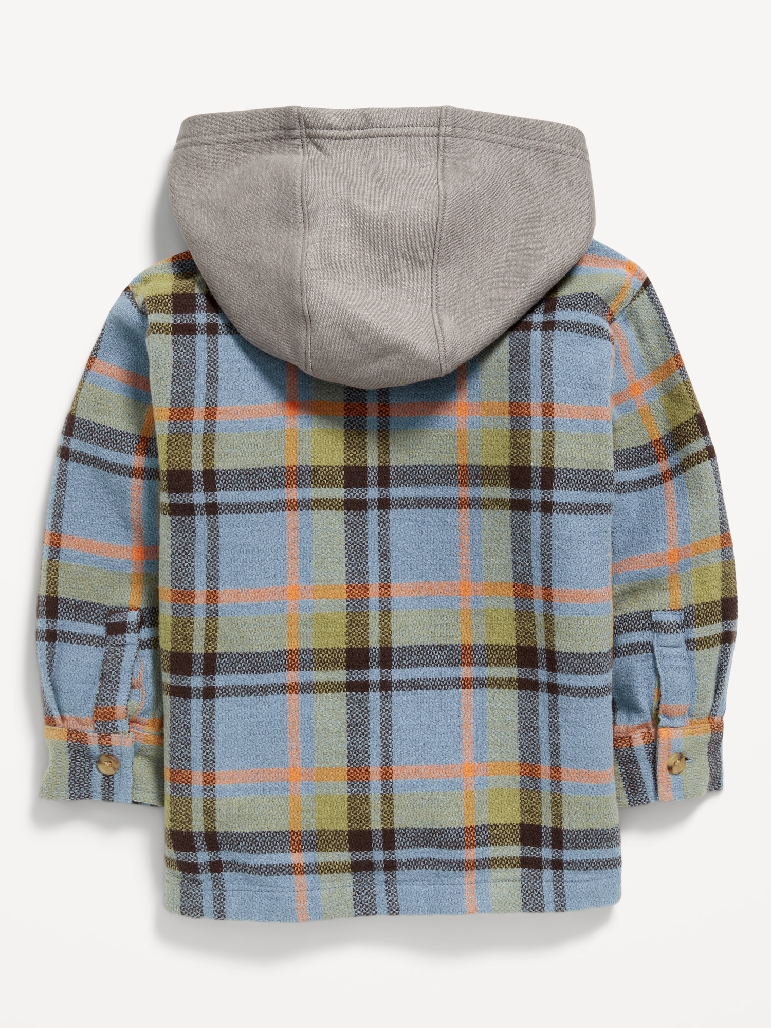 Button-Front Hooded Shirt for Toddler Boys