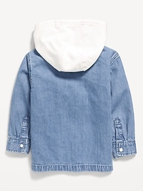 Image number 2 showing, Button-Front Hooded Shirt for Toddler Boys