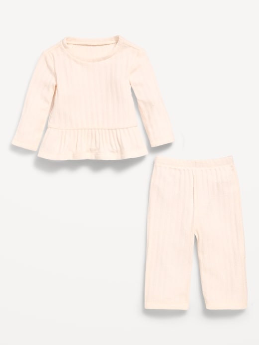 Image number 2 showing, Cozy Long-Sleeve Sweater and Pants Set for Baby