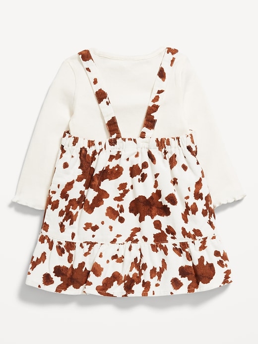 Image number 2 showing, Long-Sleeve Ribbed T-Shirt and Corduroy Dress Set for Baby