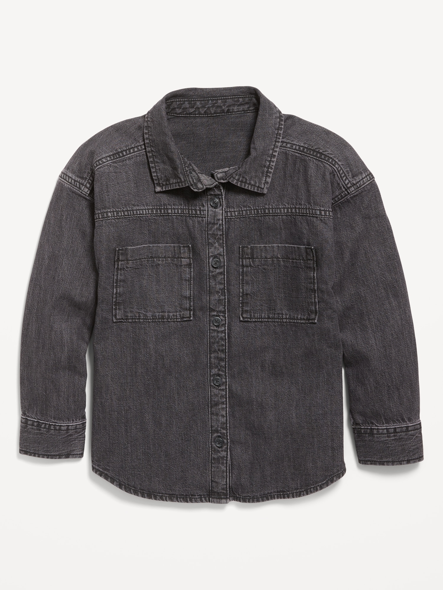 Oversized Pocket Jean Top for Girls