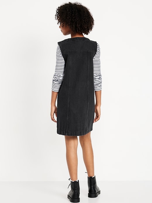 Image number 2 showing, Sleeveless Pocket Jean Dress for Girls