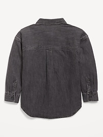 Image number 3 showing, Oversized Pocket Jean Top for Girls