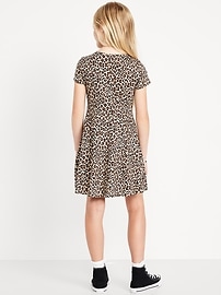 Image number 2 showing, Printed Short-Sleeve Fit and Flare Dress for Girls