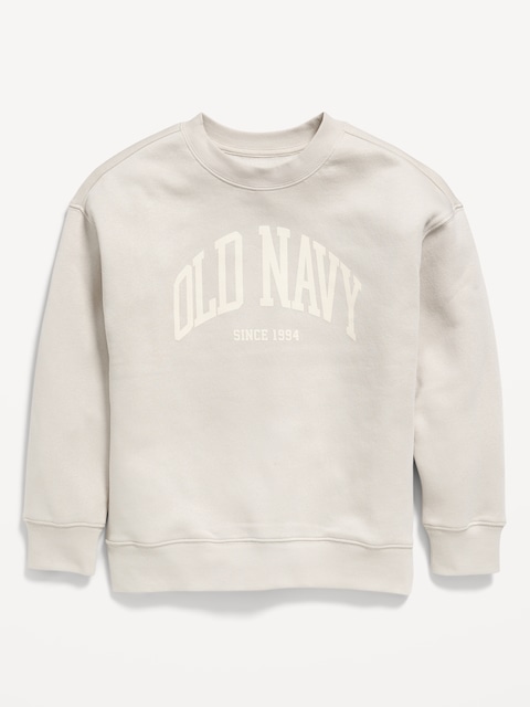 Oversized Logo-Graphic Sweatshirt for Boys - A Shore Thing