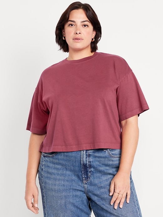 Image number 6 showing, Vintage Crew-Neck Cropped T-Shirt