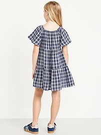 Image number 2 showing, Printed Flutter-Sleeve Double-Weave Tiered Swing Dress for Girls
