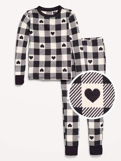 Gender-Neutral Snug-Fit Graphic Pajama Set for Kids