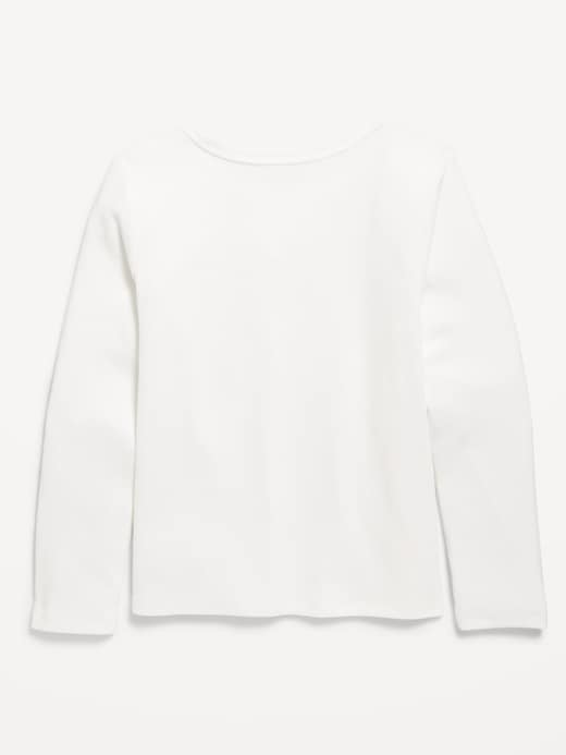 Image number 2 showing, Softest Long-Sleeve Ribbed T-Shirt for Girls