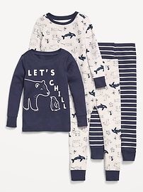 Image number 1 showing, Snug-Fit Graphic Pajama 4-Piece for Toddler & Baby
