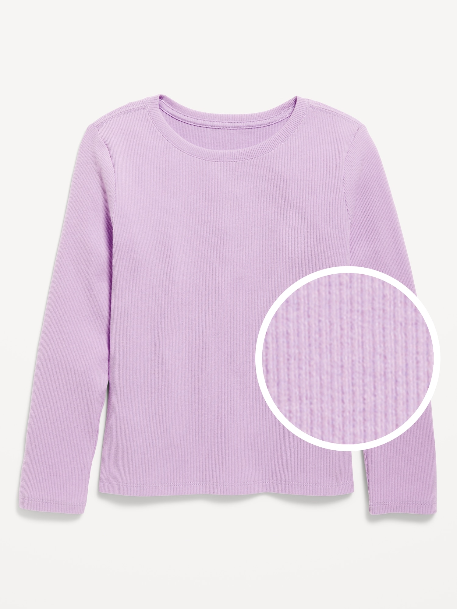 Softest Long-Sleeve Ribbed T-Shirt for Girls