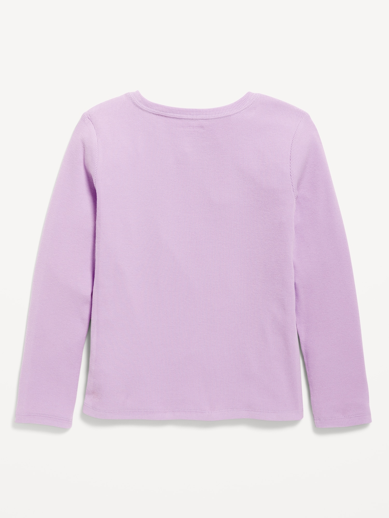 Softest Long-Sleeve Ribbed T-Shirt for Girls