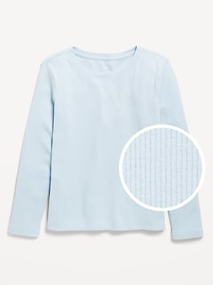 Softest Long-Sleeve Heart-Pocket T-Shirt for Girls
