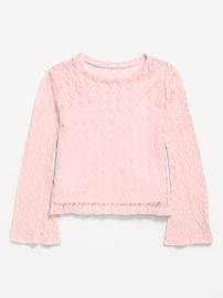 Image number 2 showing, 2-In-1 Textured Knit Top for Girls