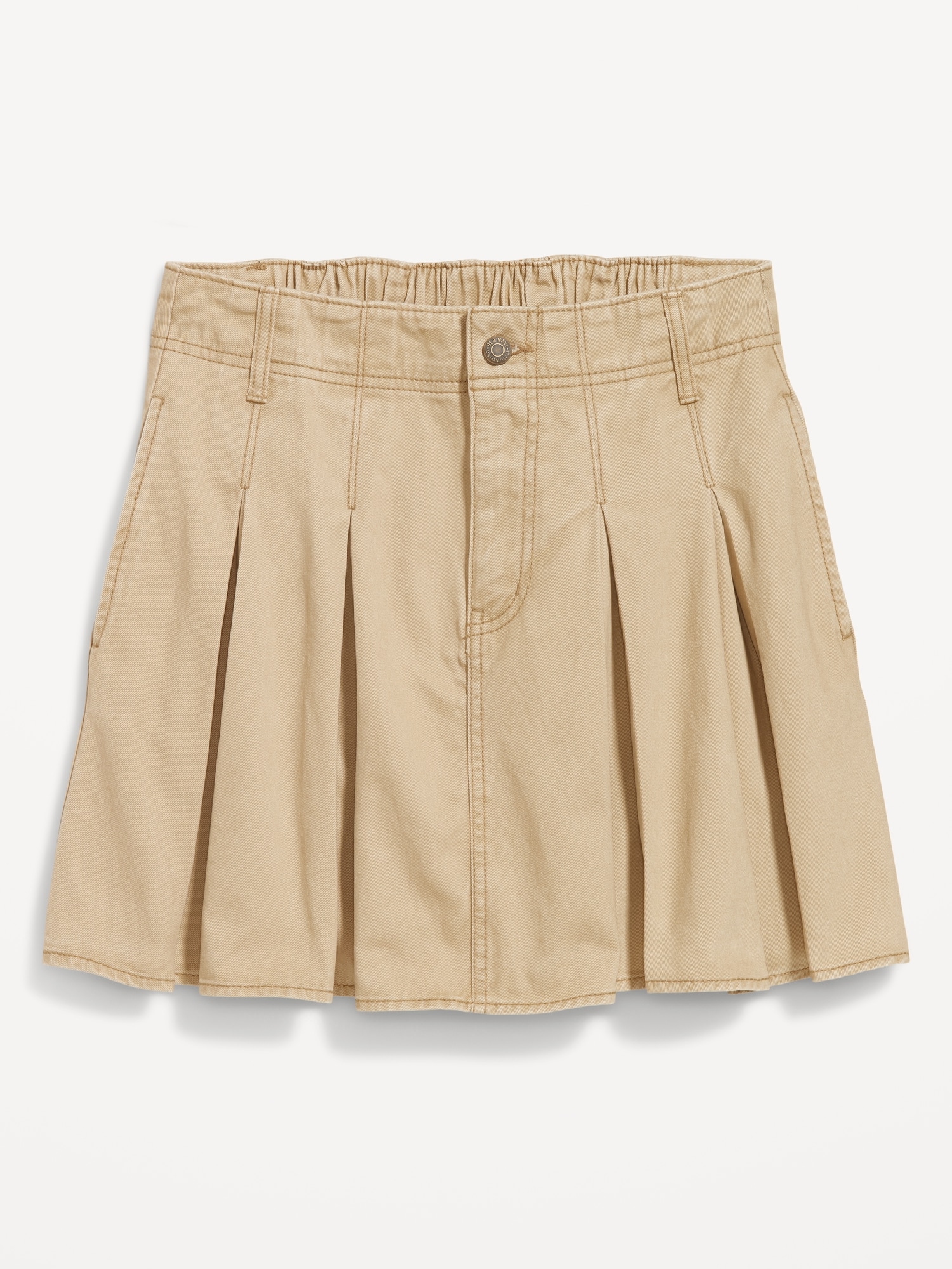 High-Waisted Pleated Mini Skirt