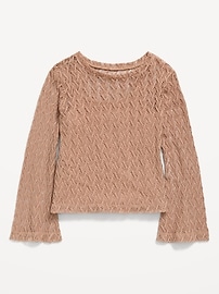 Image number 2 showing, 2-In-1 Textured Knit Top for Girls